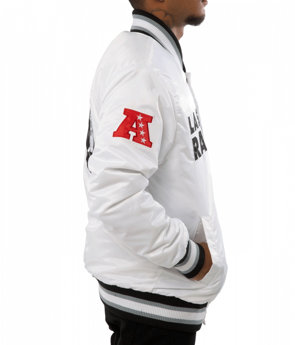 Raiders Las Vegas Back Shield Satin Jacket - Image 8