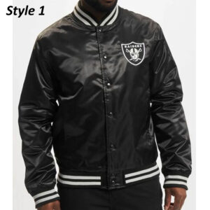 Wordmark Las Vegas Raiders Black Satin Jacket
