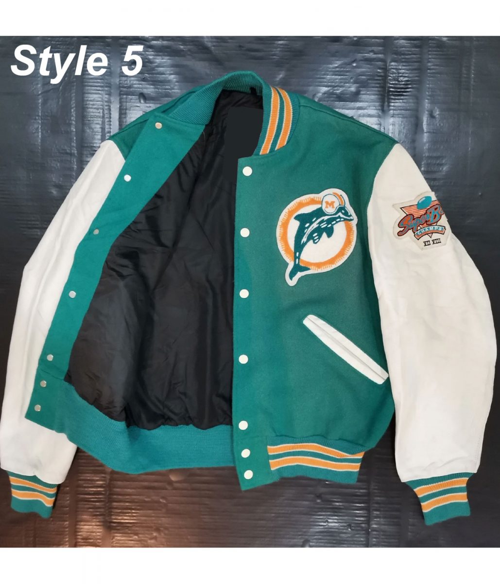 Miami Dolphins Letterman Jacket - Image 15