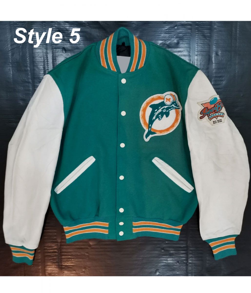 Miami Dolphins Letterman Jacket - Image 5