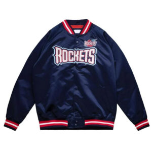 Houston Rockets Navy Lightweight Satin Jacket