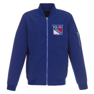 Royal NY Rangers Lightweight Nylon Bomber Jacket