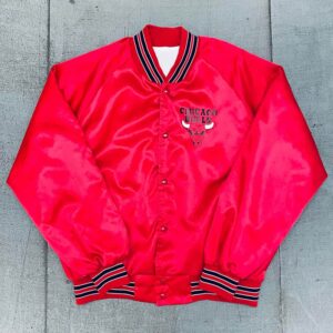 1990's Chicago Bulls Locker Line Red Satin Jacket
