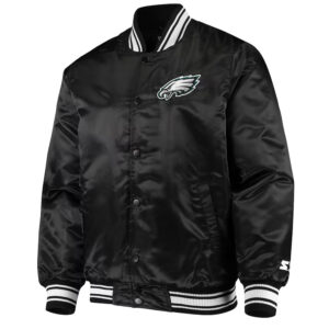 Philadelphia Eagles Locker Room Black Satin Jacket