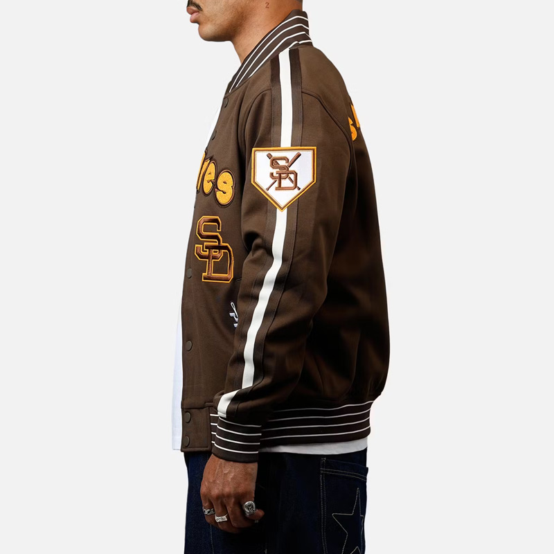 San Diego Padres Logo Game Day Brown Jacket - Image 5