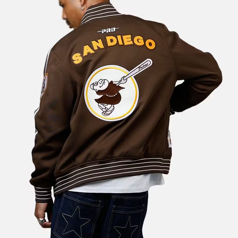 San Diego Padres Logo Game Day Brown Jacket - Image 4