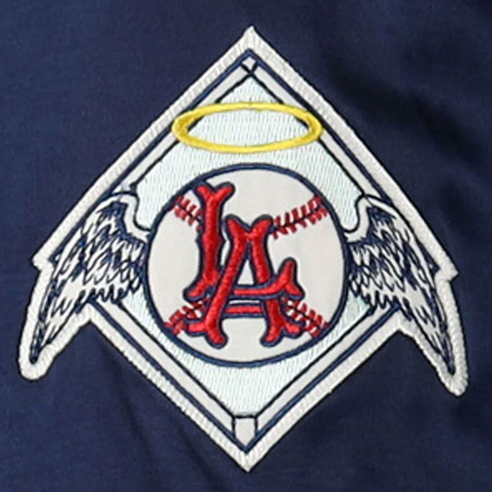 LA Angels 1946 Navy Satin Windbreaker - Image 6
