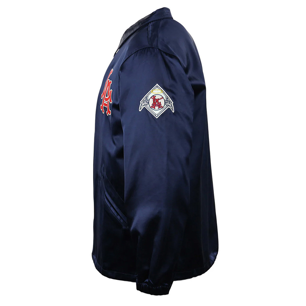 LA Angels 1946 Navy Satin Windbreaker - Image 3