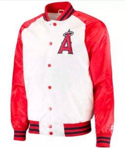 Mens Los Angeles Angels Satin Letterman Jacket