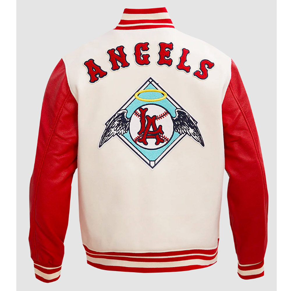 Los Angeles Angels Retro Classic Rib Varsity Jacket - Image 3