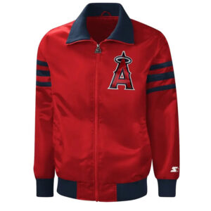 The Captain II LA Angels Red Varsity Satin Jacket