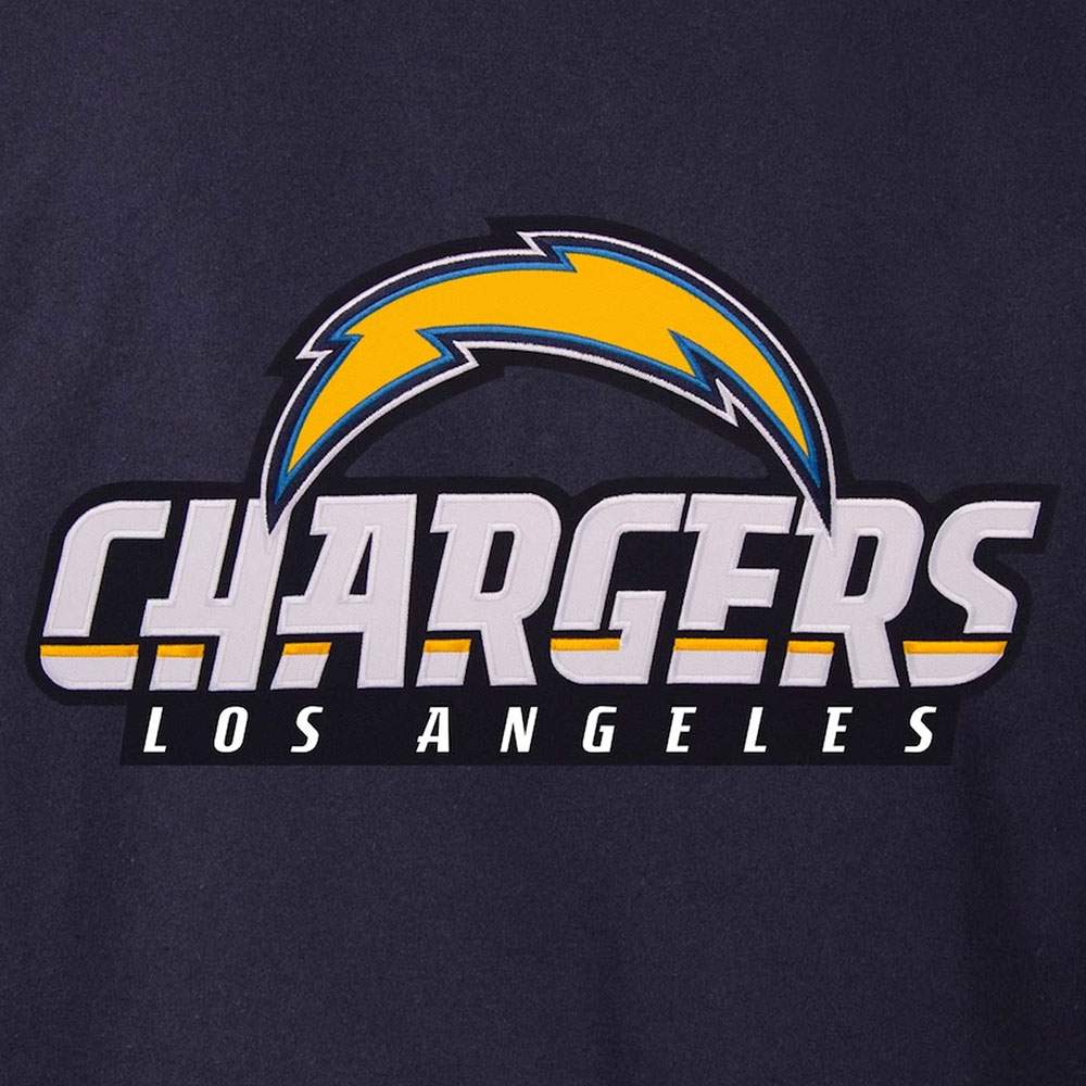 Navy Los Angeles Chargers Varsity Wool Jacket - Image 3