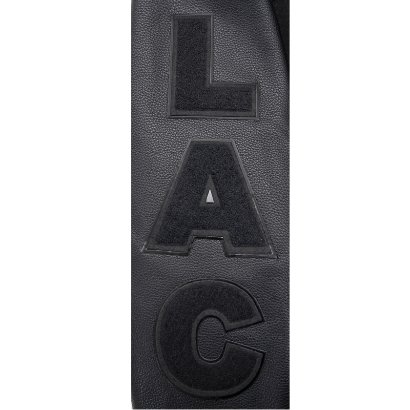 LA Chargers Triple Black Varsity Wool/Leather Jacket - Image 6