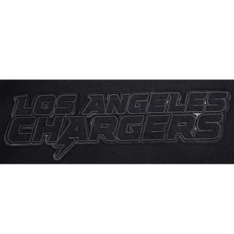LA Chargers Triple Black Varsity Wool/Leather Jacket - Image 7