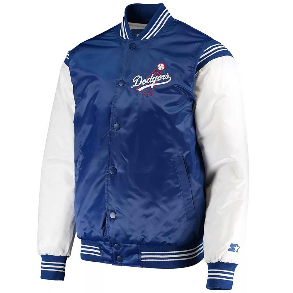 Los Angeles Dodgers Enforce Varsity Blue/White Satin Jacket