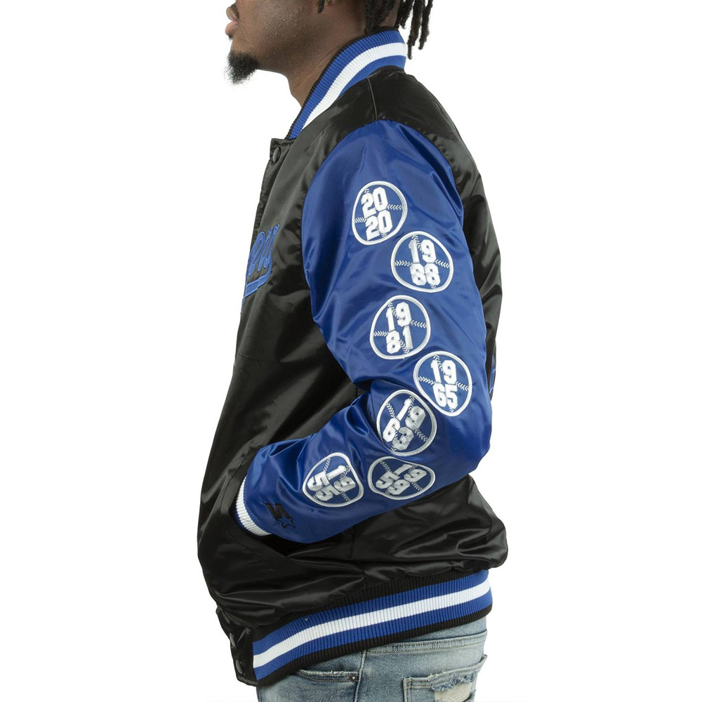 LA Dodgers Champs Patches Satin Jacket - Image 4
