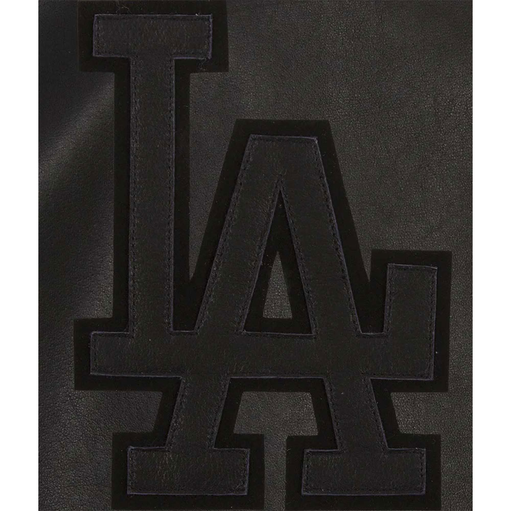 LA Dodgers Full Black Leather Jacket - Image 3