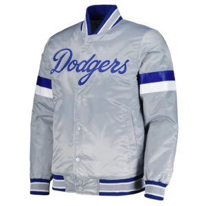 LA Dodgers Home Game Gray Satin Jacket