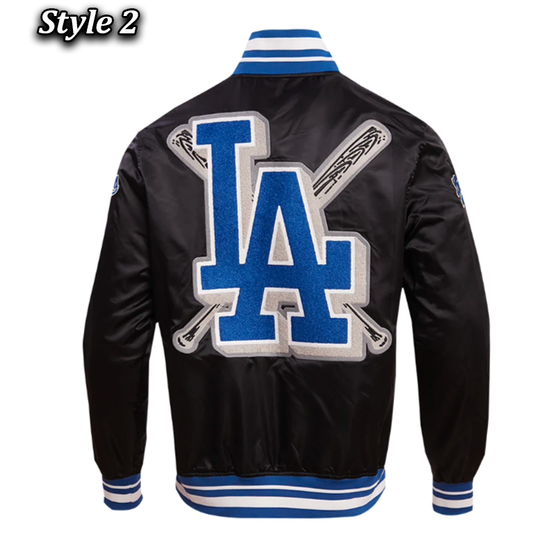 LA Dodgers Mashup Classic Rib Satin Jacket - Image 5