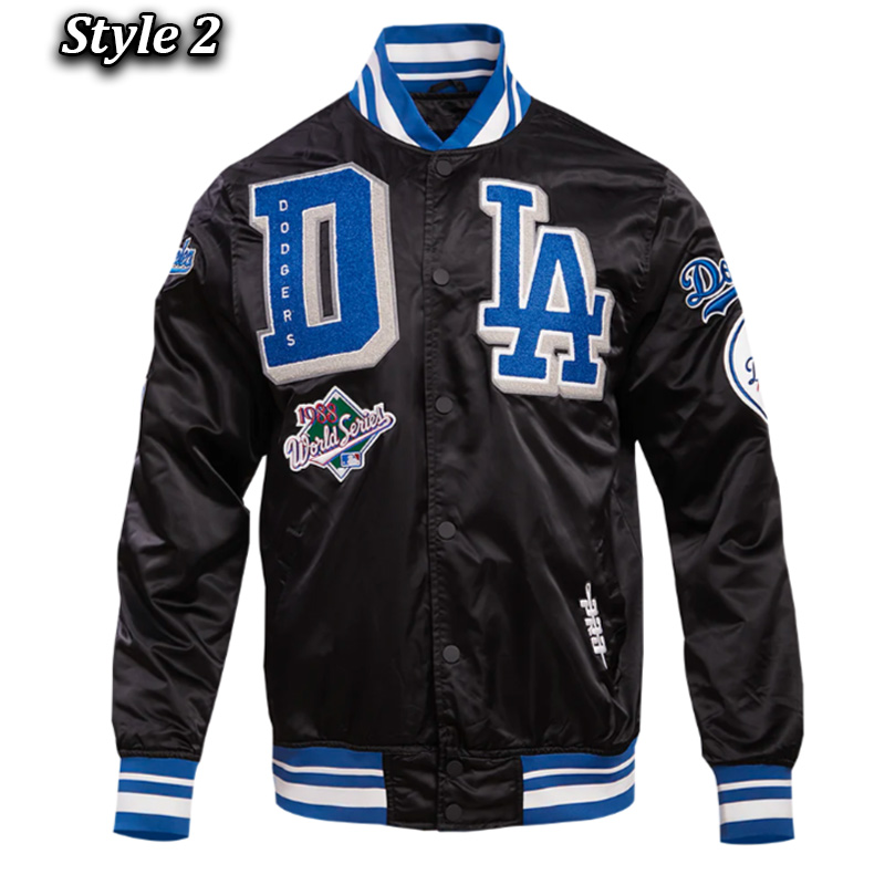 LA Dodgers Mashup Classic Rib Satin Jacket - Image 2
