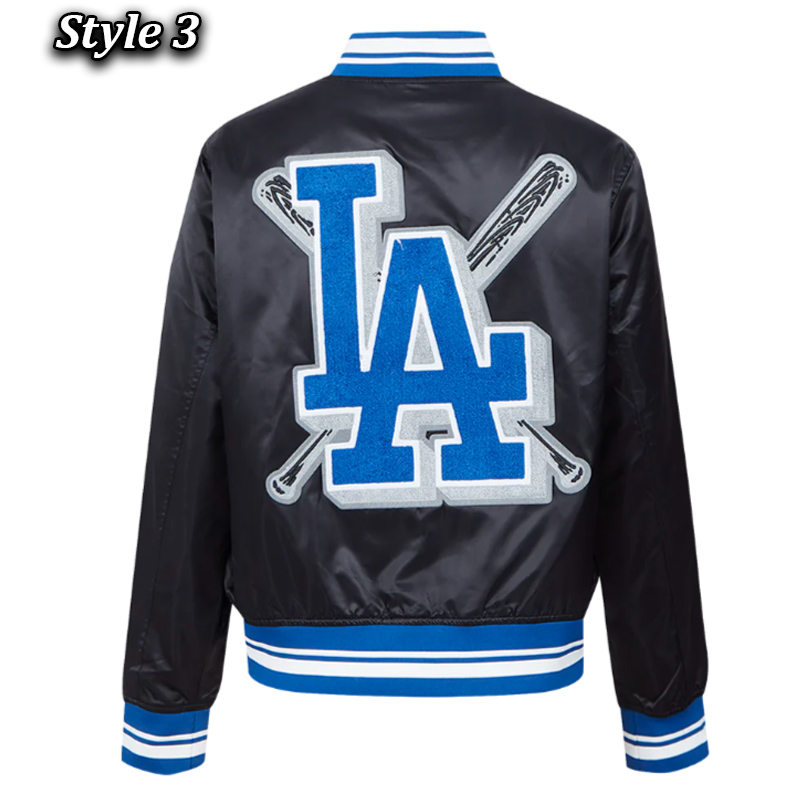 LA Dodgers Mashup Classic Rib Satin Jacket - Image 6
