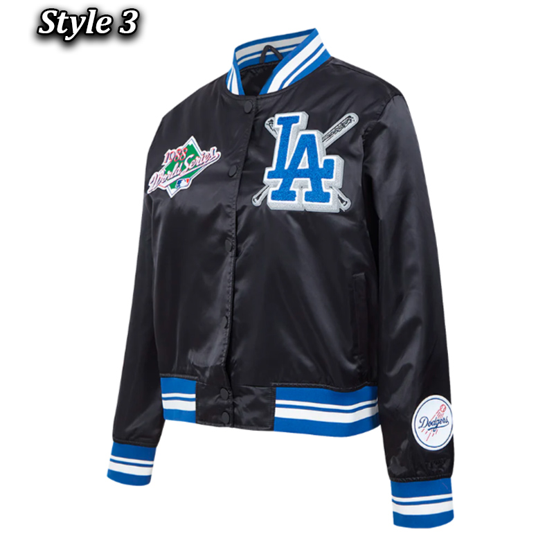 LA Dodgers Mashup Classic Rib Satin Jacket - Image 9