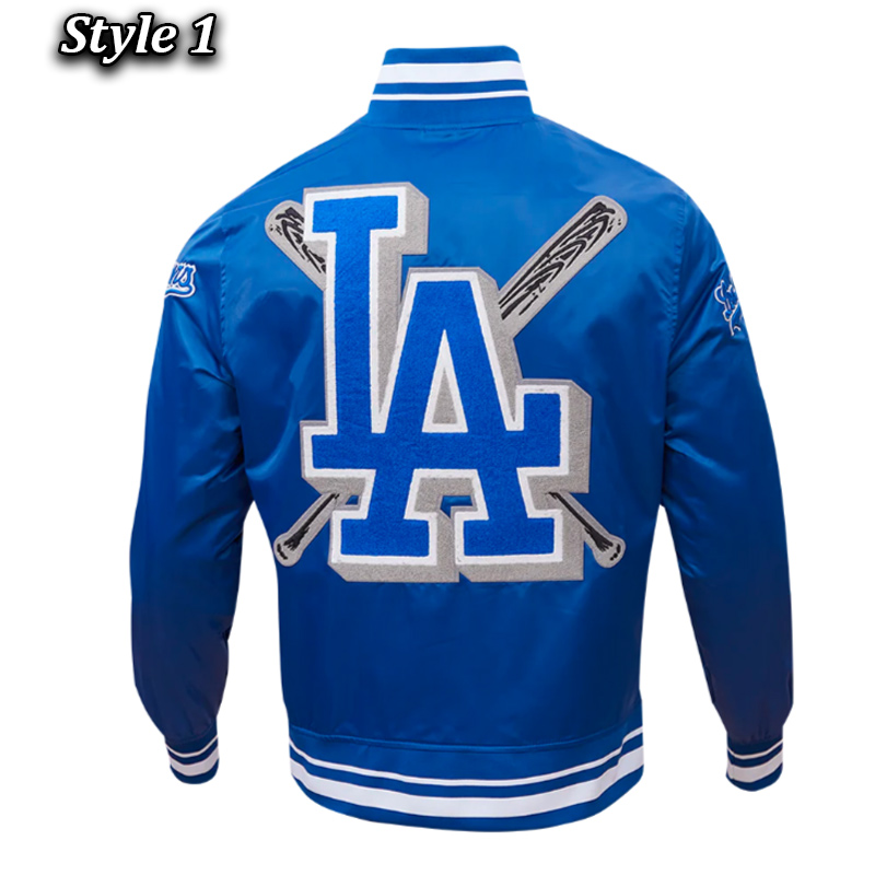 LA Dodgers Mashup Classic Rib Satin Jacket - Image 4