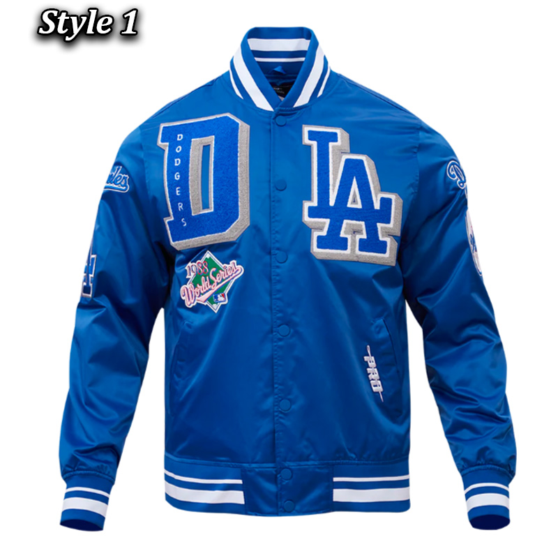 LA Dodgers Mashup Classic Rib Satin Jacket