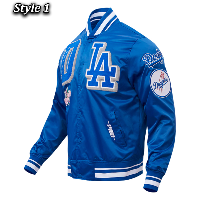 LA Dodgers Mashup Classic Rib Satin Jacket - Image 7