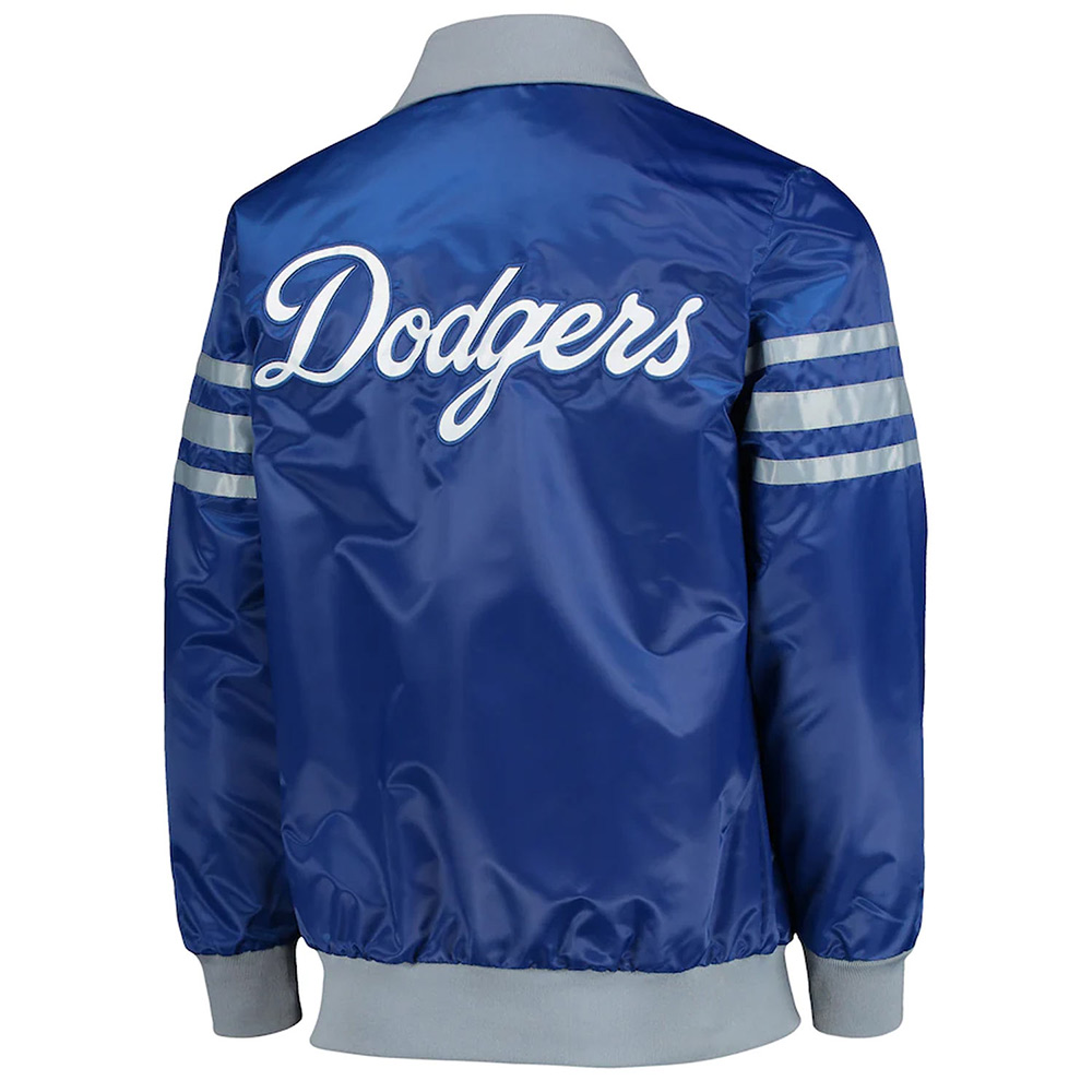 The Captain II Los Angeles Dodgers Royal Blue Varsity Satin Jacket - Image 2