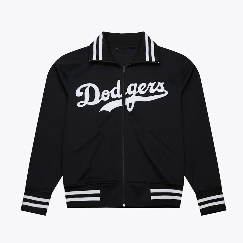 LA Dodgers Vintage Logo Replica Batting Practice Jacket - Image 2