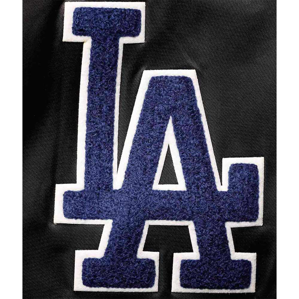 Wordmark LA Dodgers Black Satin Jacket - Image 4
