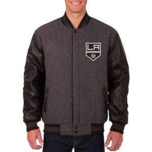 LA Kings Varsity Black and Charcoal Jacket