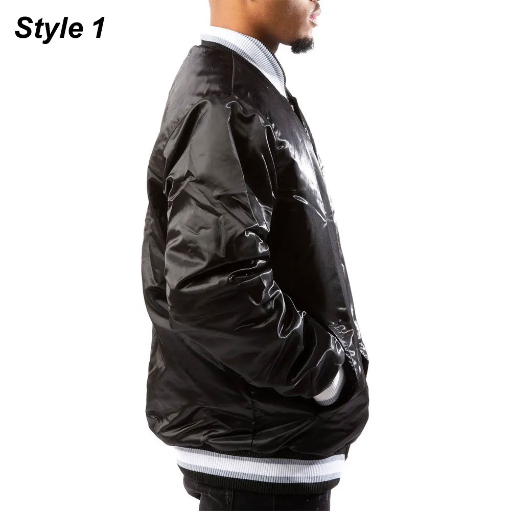 Los Angeles Kings Black Satin Jacket - Image 12