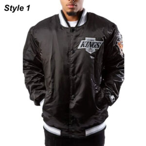 Los Angeles Kings Black Satin Jacket