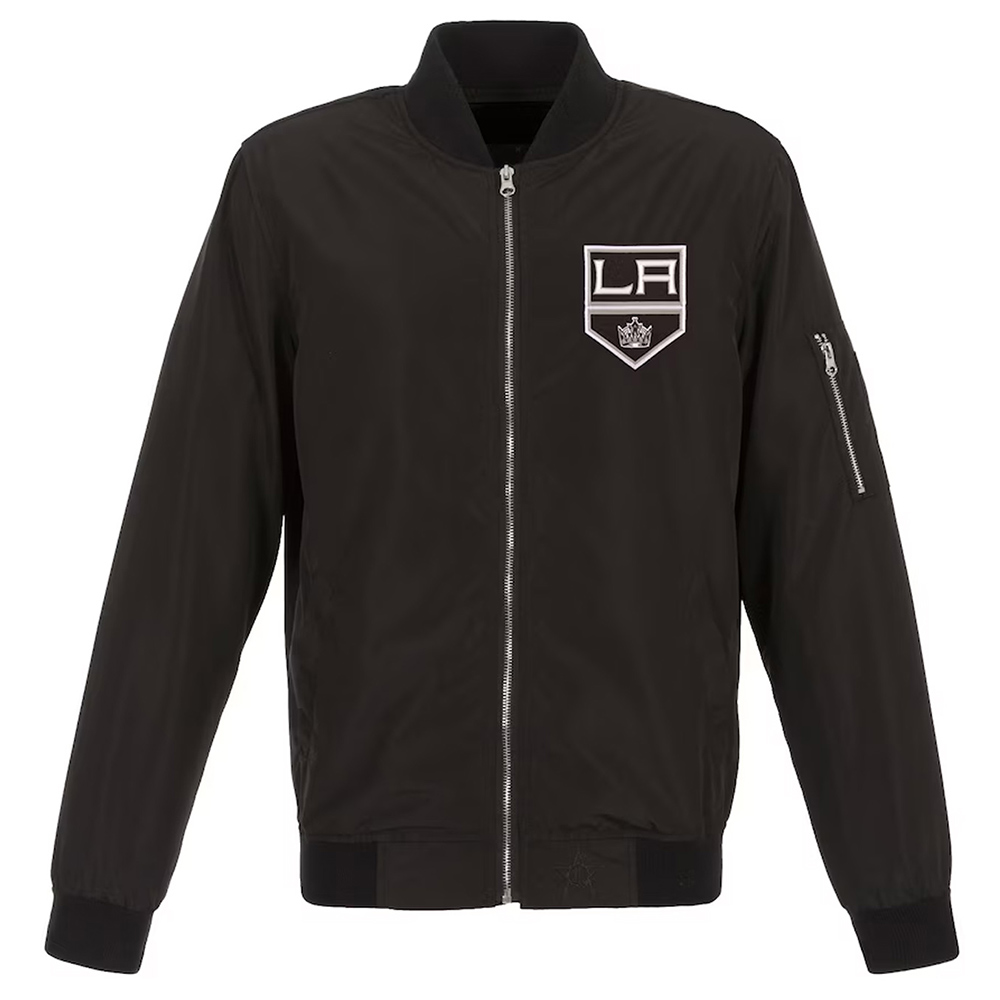 LA Kings Bomber Black Lightweight Nylon Jacket