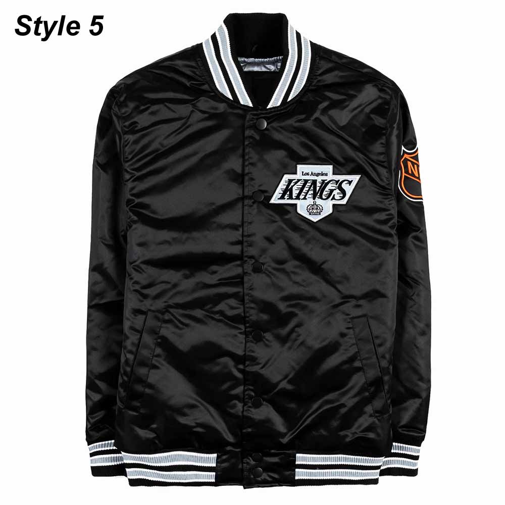 Los Angeles Kings Black Satin Jacket - Image 5