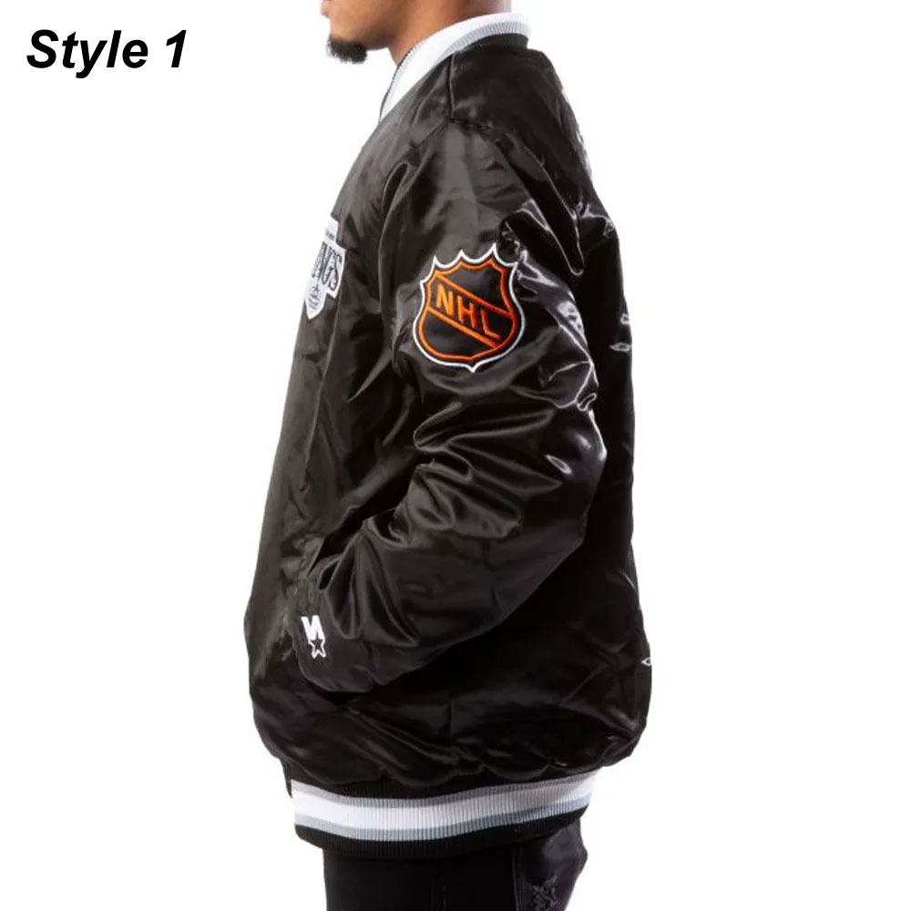 Los Angeles Kings Black Satin Jacket - Image 13