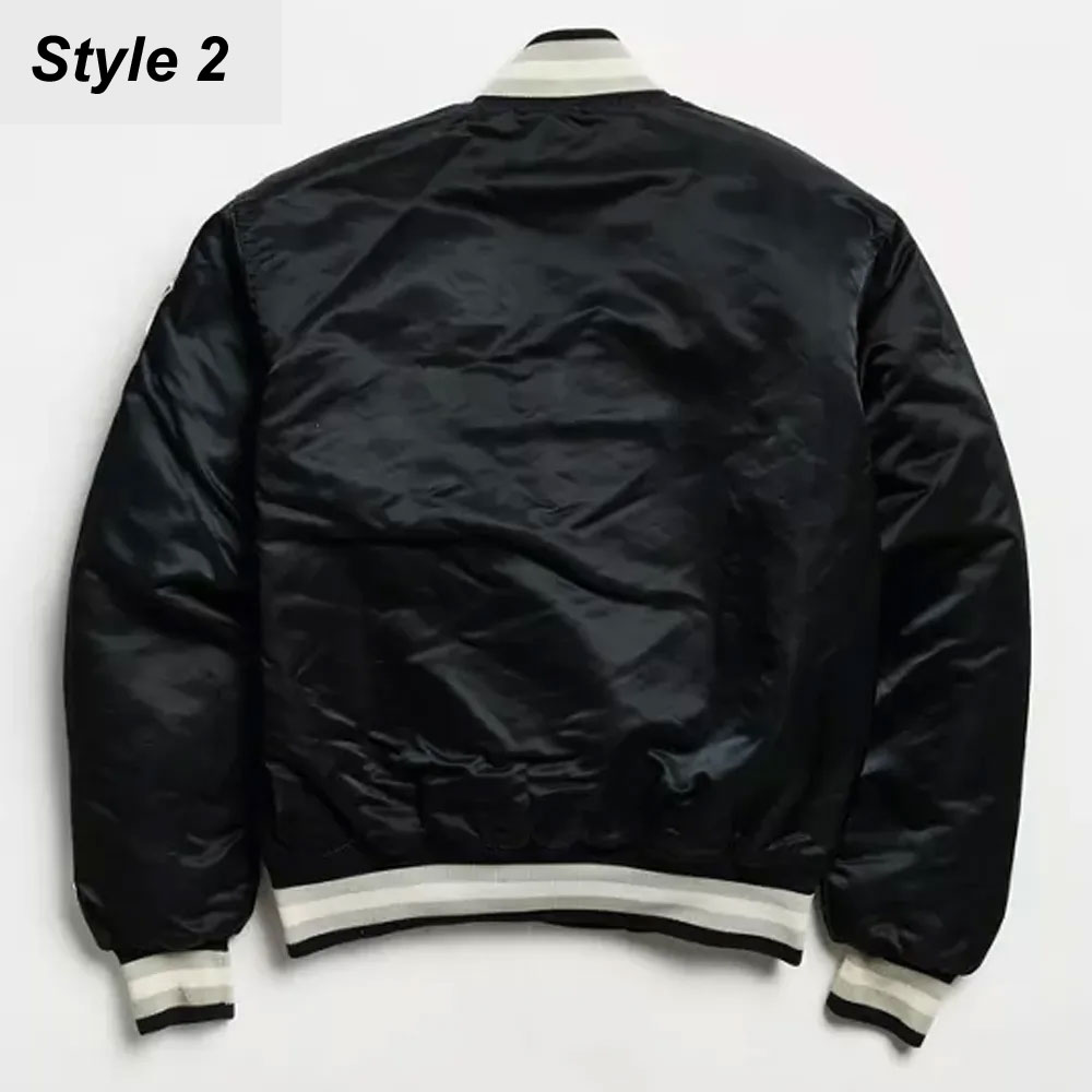 Los Angeles Kings Black Satin Jacket - Image 7