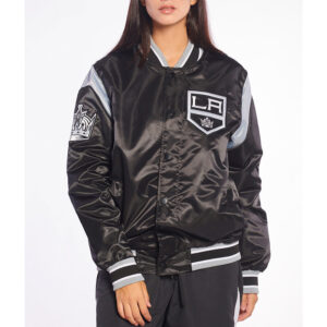 Los Angeles Kings Teddy Black Satin Jacket