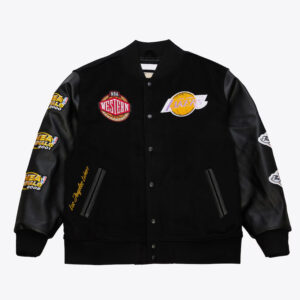 LA Lakers Black Out Vintage Logo Varsity Jacket