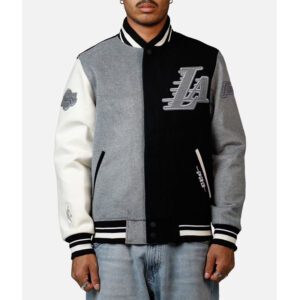 LA Lakers Reverse French Terry Varsity Wool Jacket
