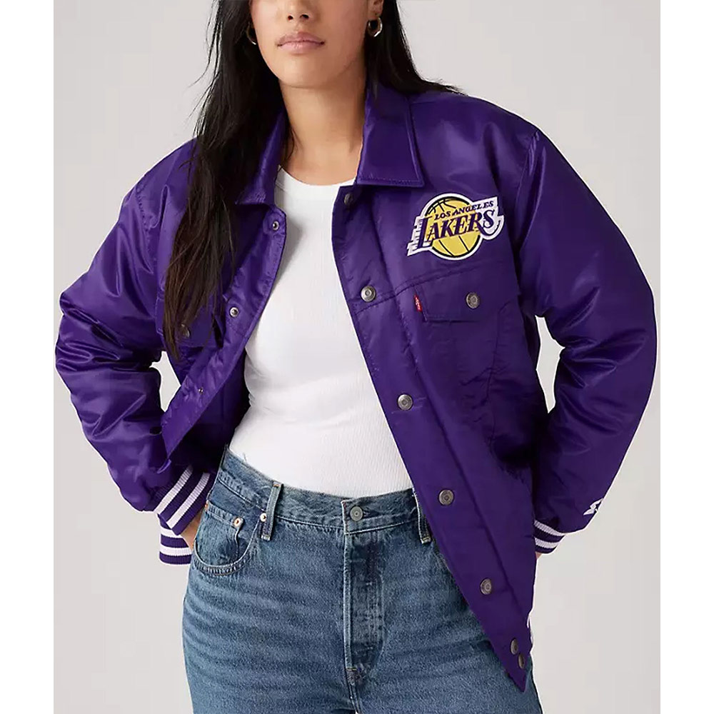 Los Angeles Lakers Silver Tab Trucker Jacket - Image 5