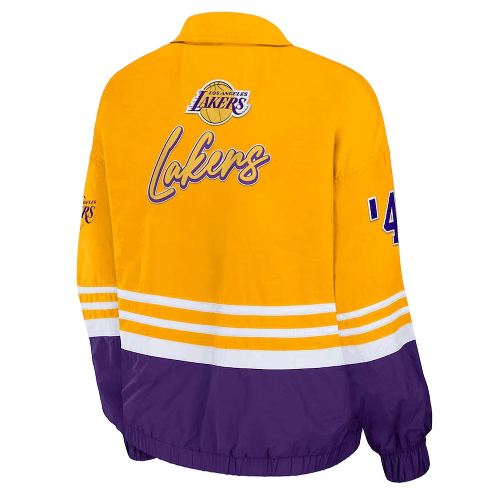 Los Angeles Lakers Throwback Windbreaker Jacket - Image 2
