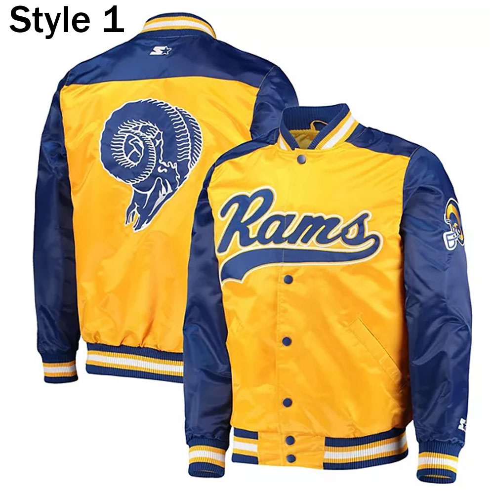 LA Rams Blue and Yellow Jacket - Image 7