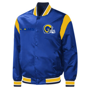 LA Rams Carneros Blue Satin Jacket