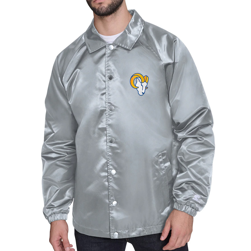 LA Rams Retro Logo Coaches Jacket - Image 2