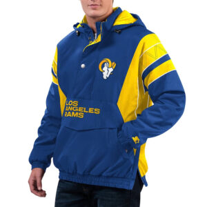 Home Team LA Rams Half-Zip Hoodie Jacket