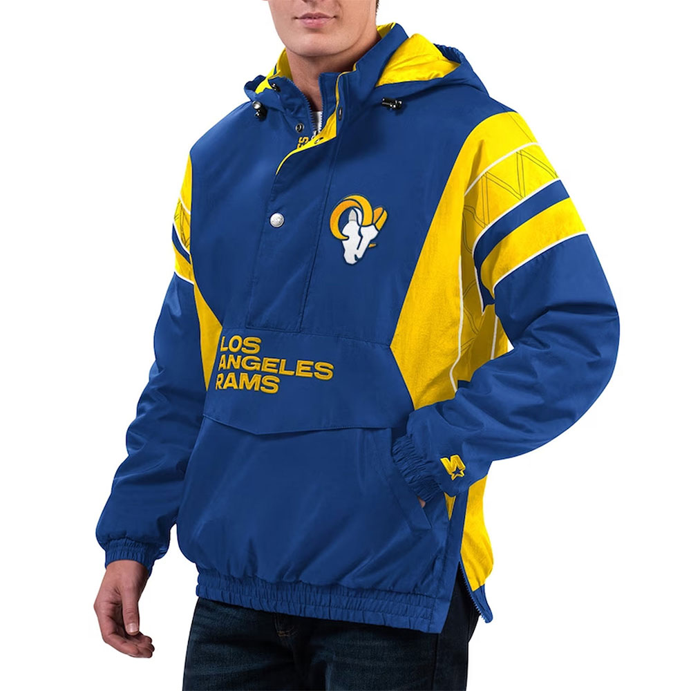 Home Team LA Rams Half-Zip Hoodie Jacket