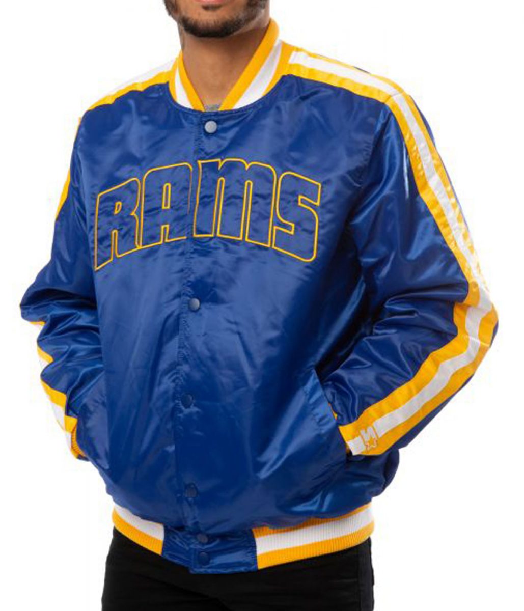 Rams LA Satin Blue Jacket - Image 3